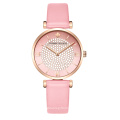 WWOOR 8851 Women Watches Quartz Watch Leather Rhinestone Fashion Wristwatches Luxury Brand Reloj de mujer Factory